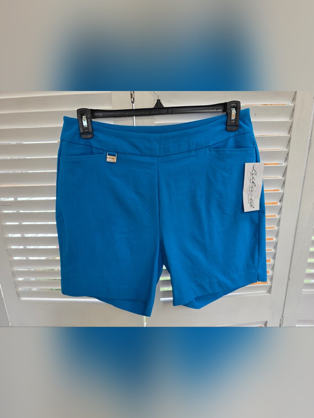 Lulu B Women's Blue Casual Pull-on Shorts Size M
